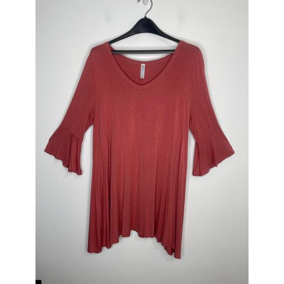 Paisley Grace women's medium dress simple knit swing orangey apricot mauve - Picture 7 of 14